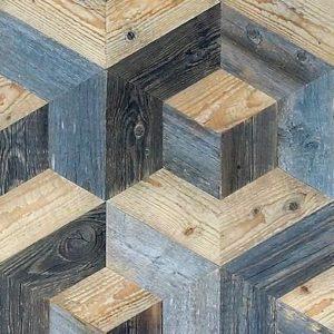 Деревянная панель "Кубы" Flitch Design